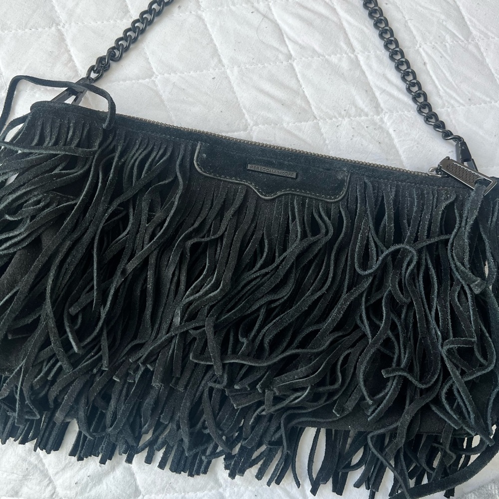 Rebecca Minkoff black tassel bag.